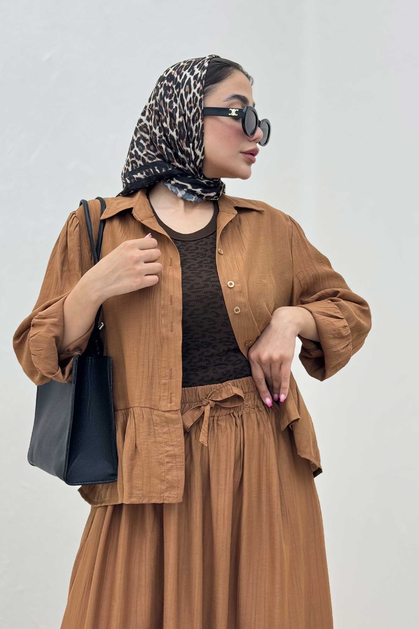 ست شومیز و دامن کریشه DENIL