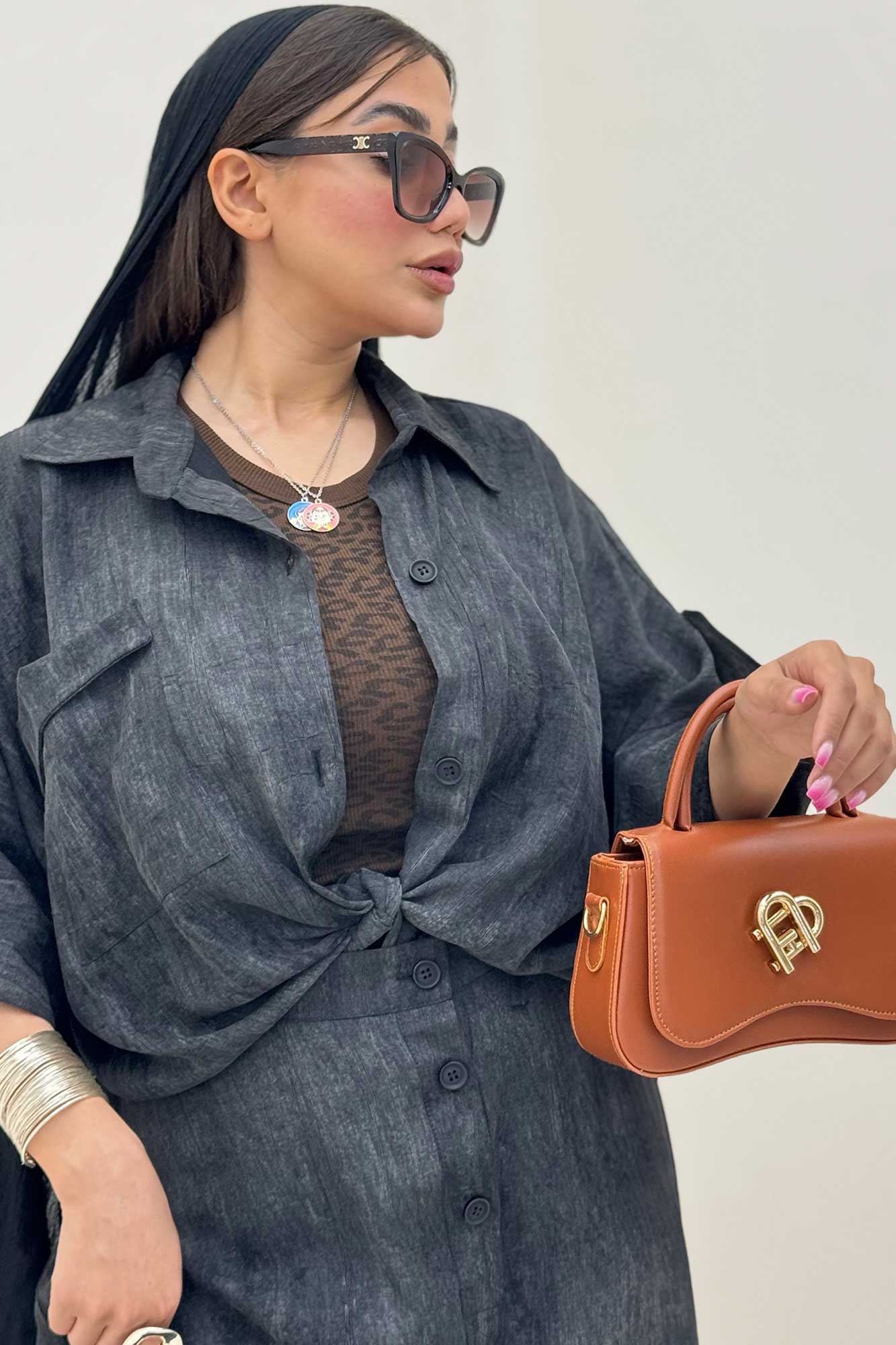 ست شومیز و دامن زارا پرینت هلما