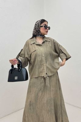 ست شومیز و دامن زارا پرینت هلما