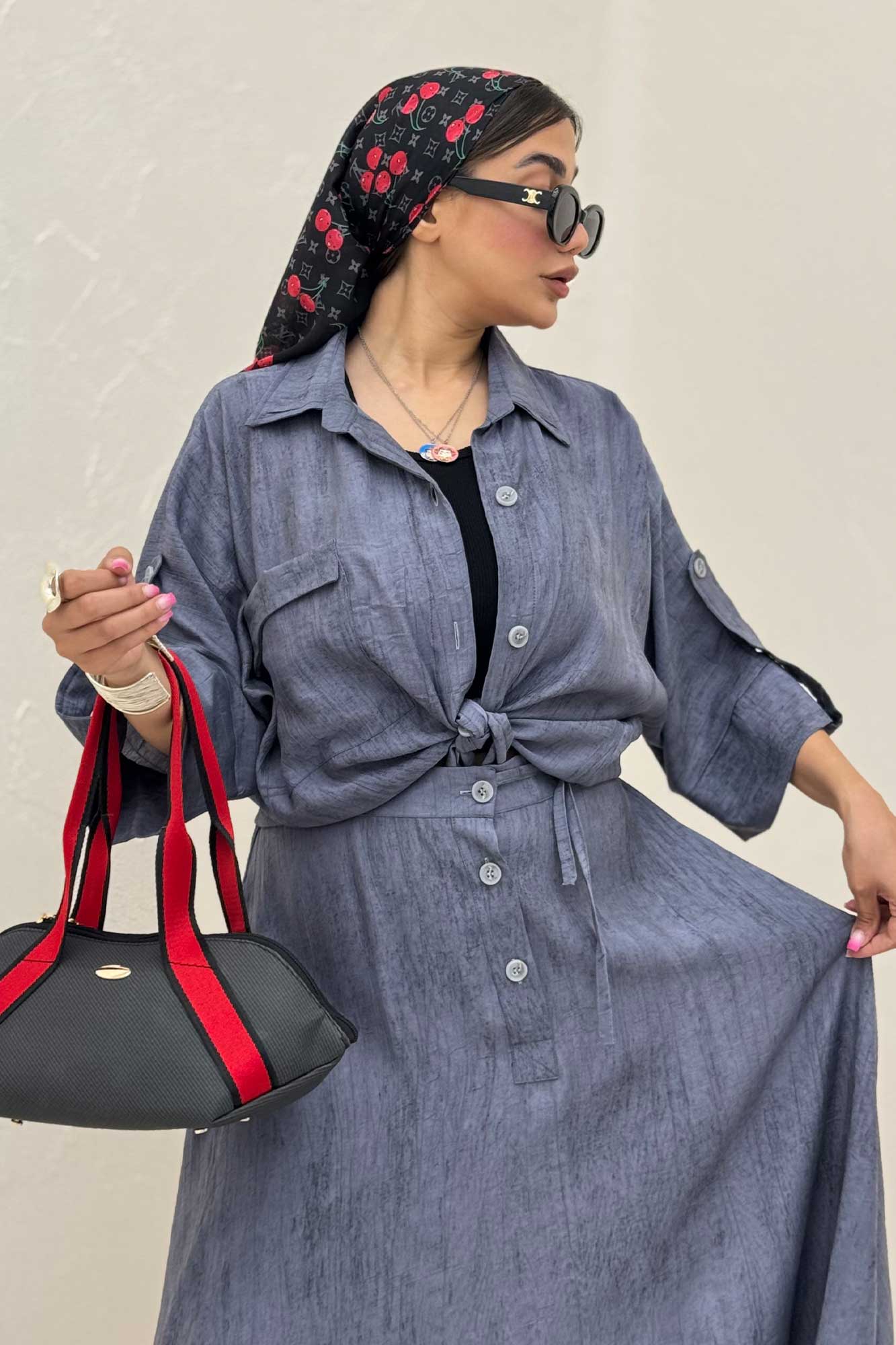 ست شومیز و دامن زارا پرینت هلما