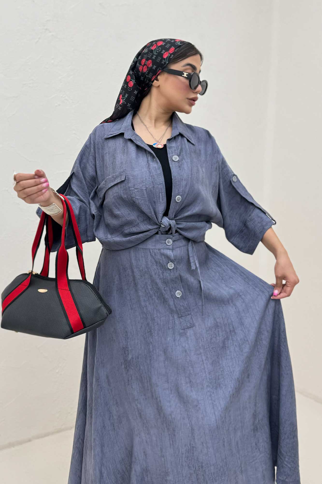 ست شومیز و دامن زارا پرینت هلما