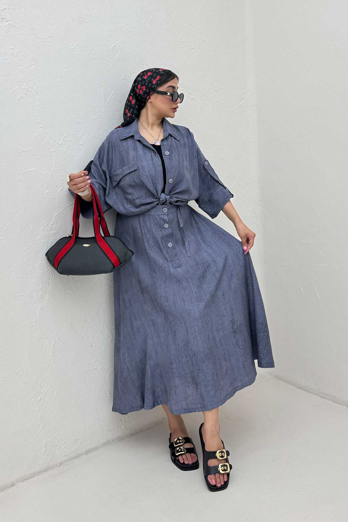 ست شومیز و دامن زارا پرینت هلما