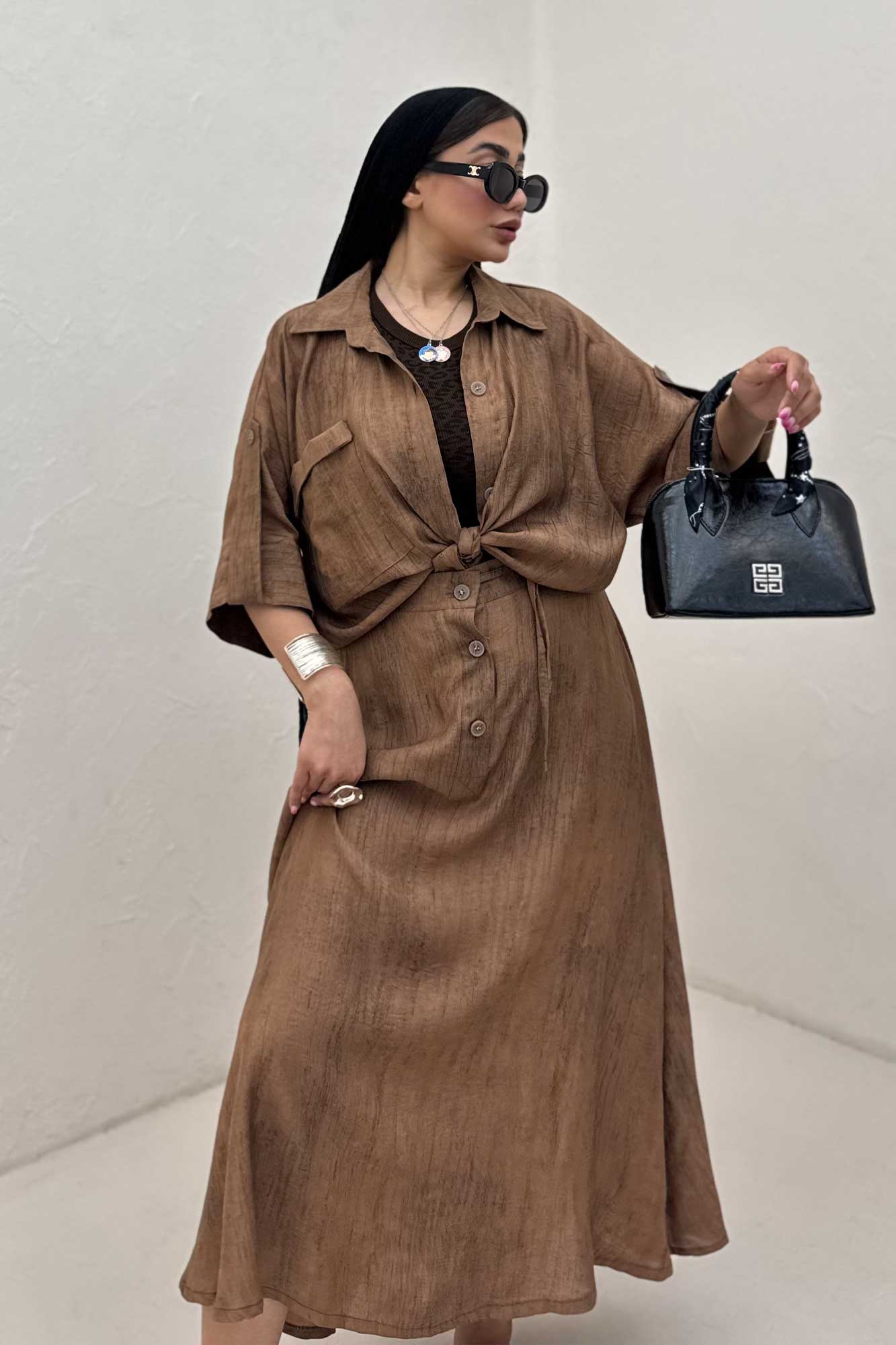 ست شومیز و دامن زارا پرینت هلما