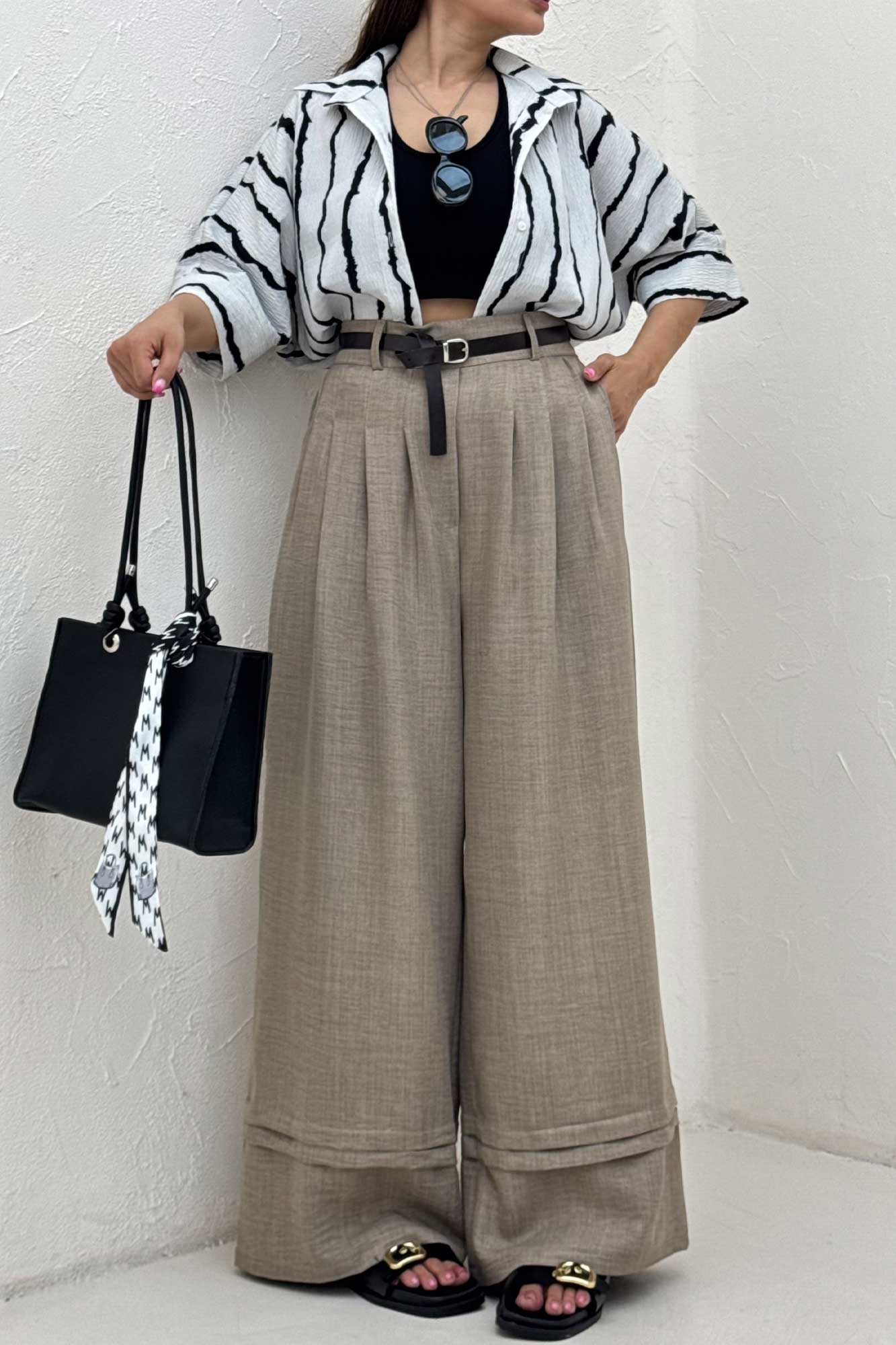 شلوار بگ شانتون دو پله