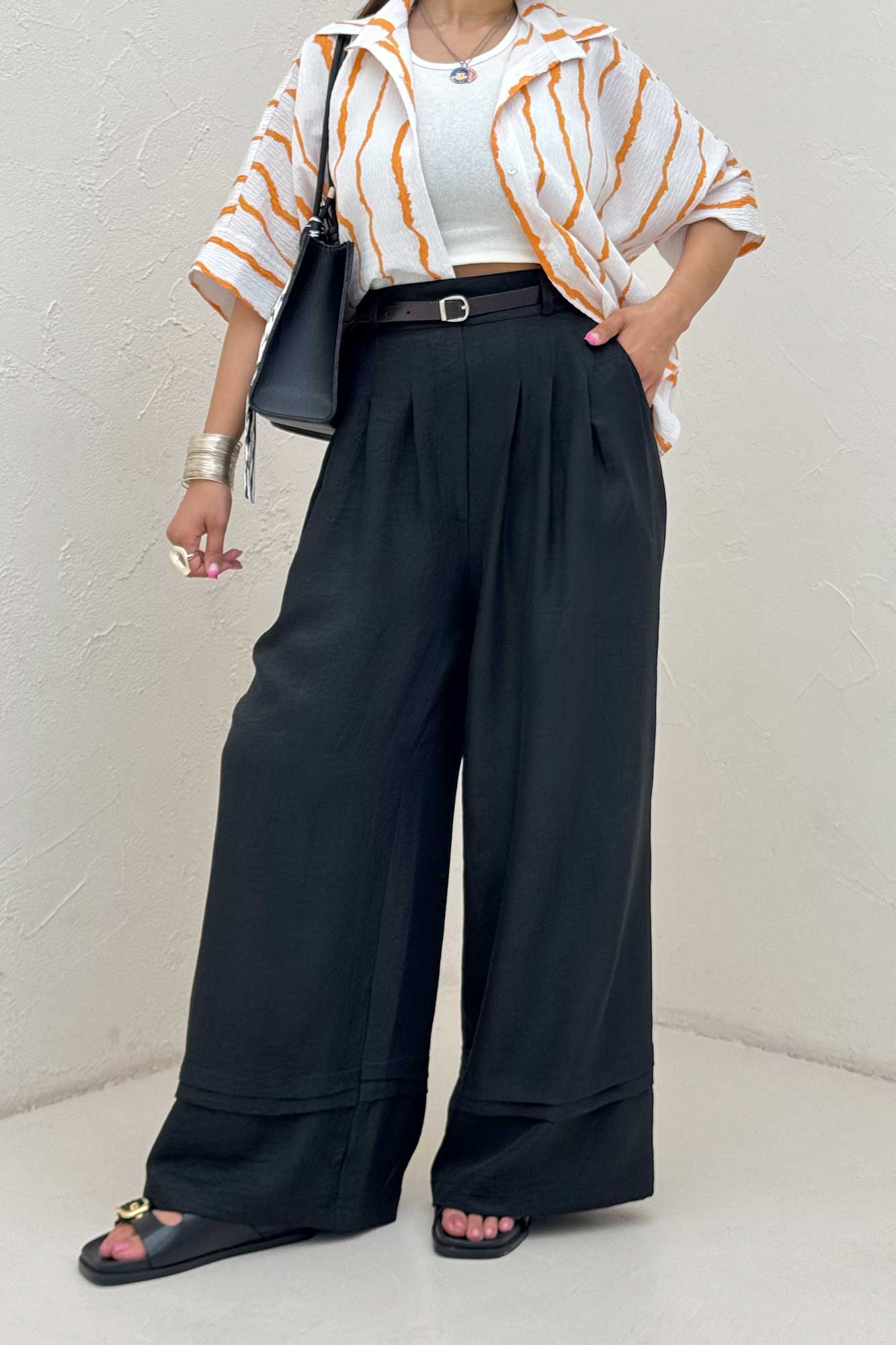 شلوار بگ شانتون دو پله