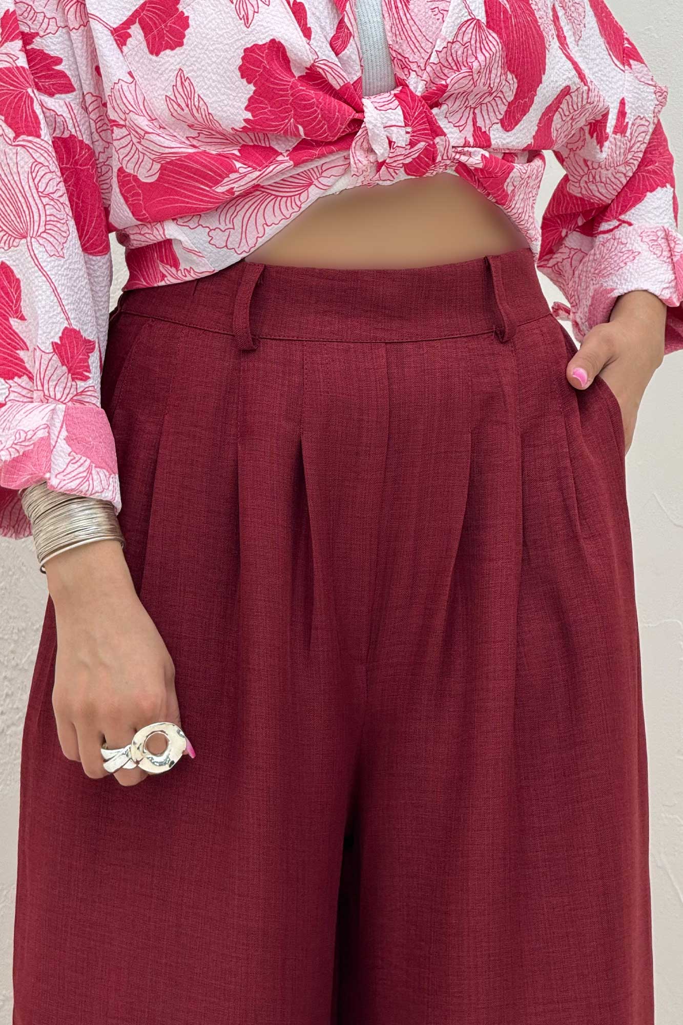 شلوار بگ شانتون دو پله