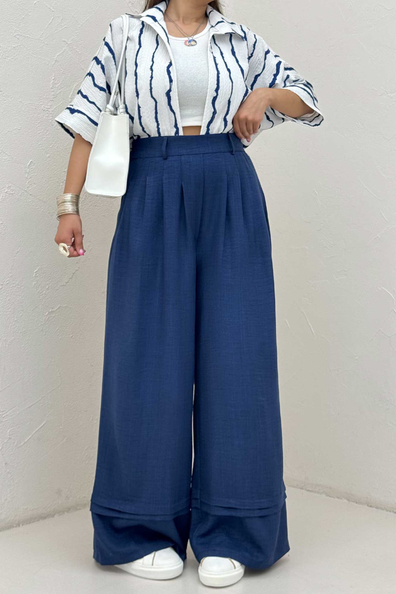 شلوار بگ شانتون دو پله