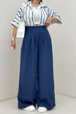 شلوار بگ شانتون دو پله