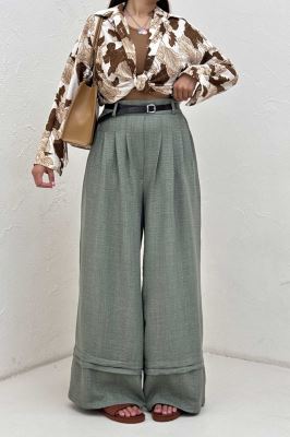 شلوار بگ شانتون دو پله