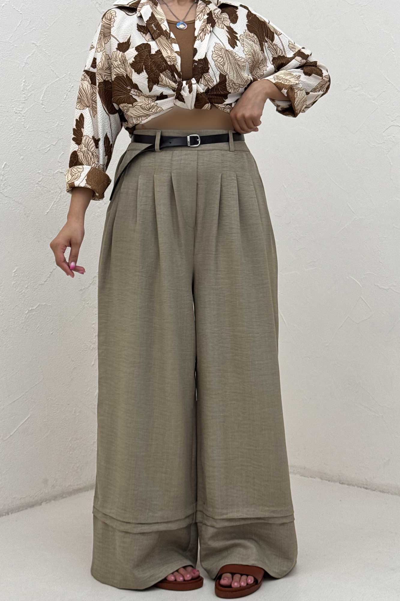 شلوار بگ شانتون دو پله