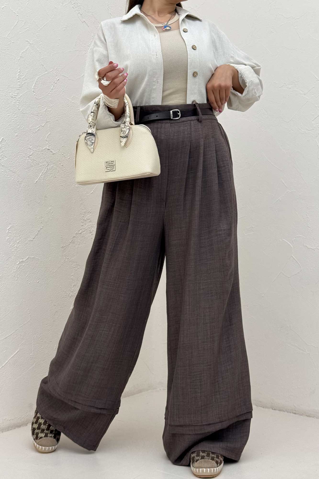 شلوار بگ شانتون دو پله