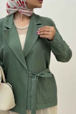 کت کریشه بنددار بالتو