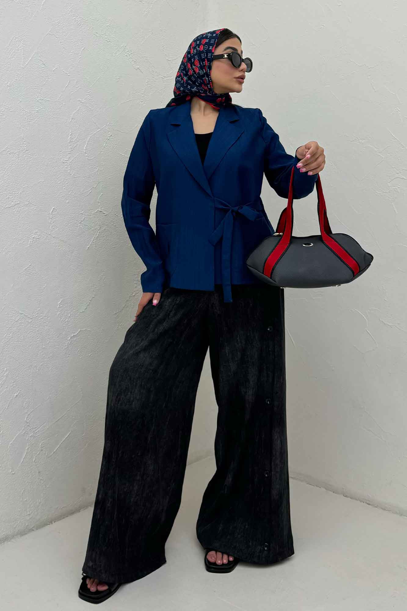 کت کریشه بنددار بالتو