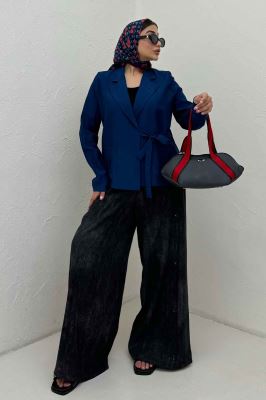 کت کریشه بنددار بالتو