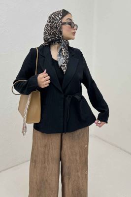 کت کریشه بنددار بالتو