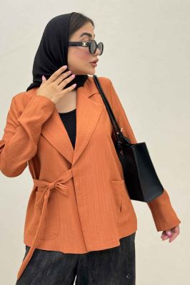 کت کریشه بنددار بالتو