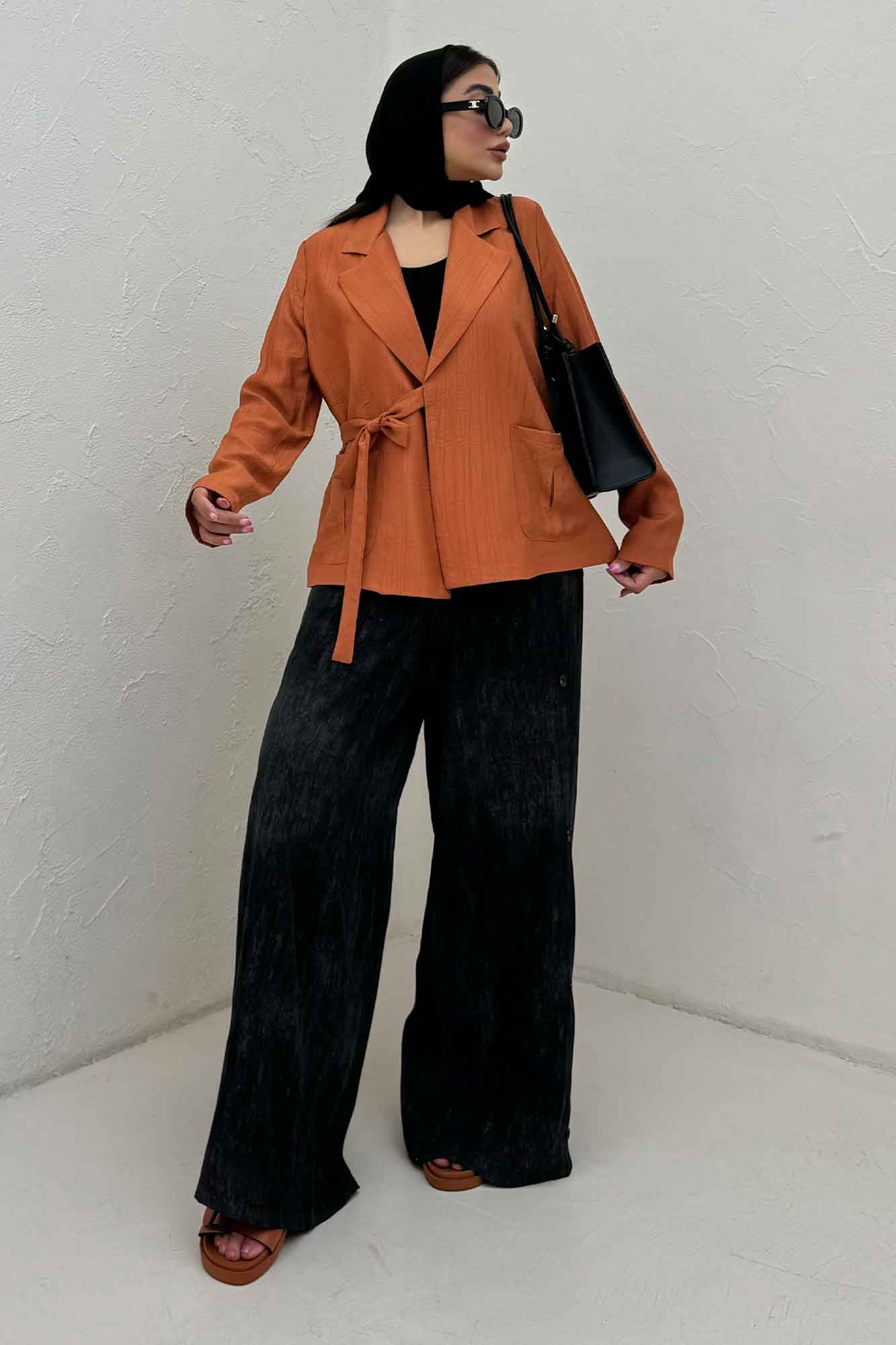 کت کریشه بنددار بالتو