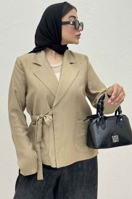 کت کریشه بنددار بالتو