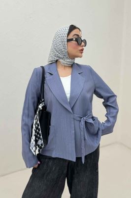 کت کریشه بنددار بالتو