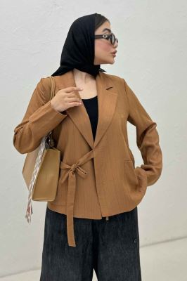 کت کریشه بنددار بالتو