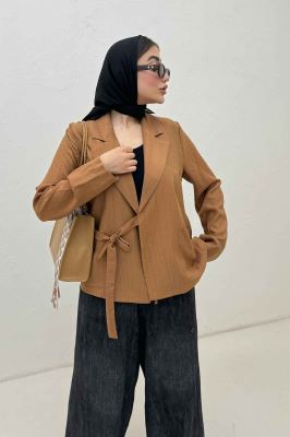 کت کریشه بنددار بالتو