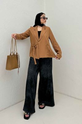 کت کریشه بنددار بالتو