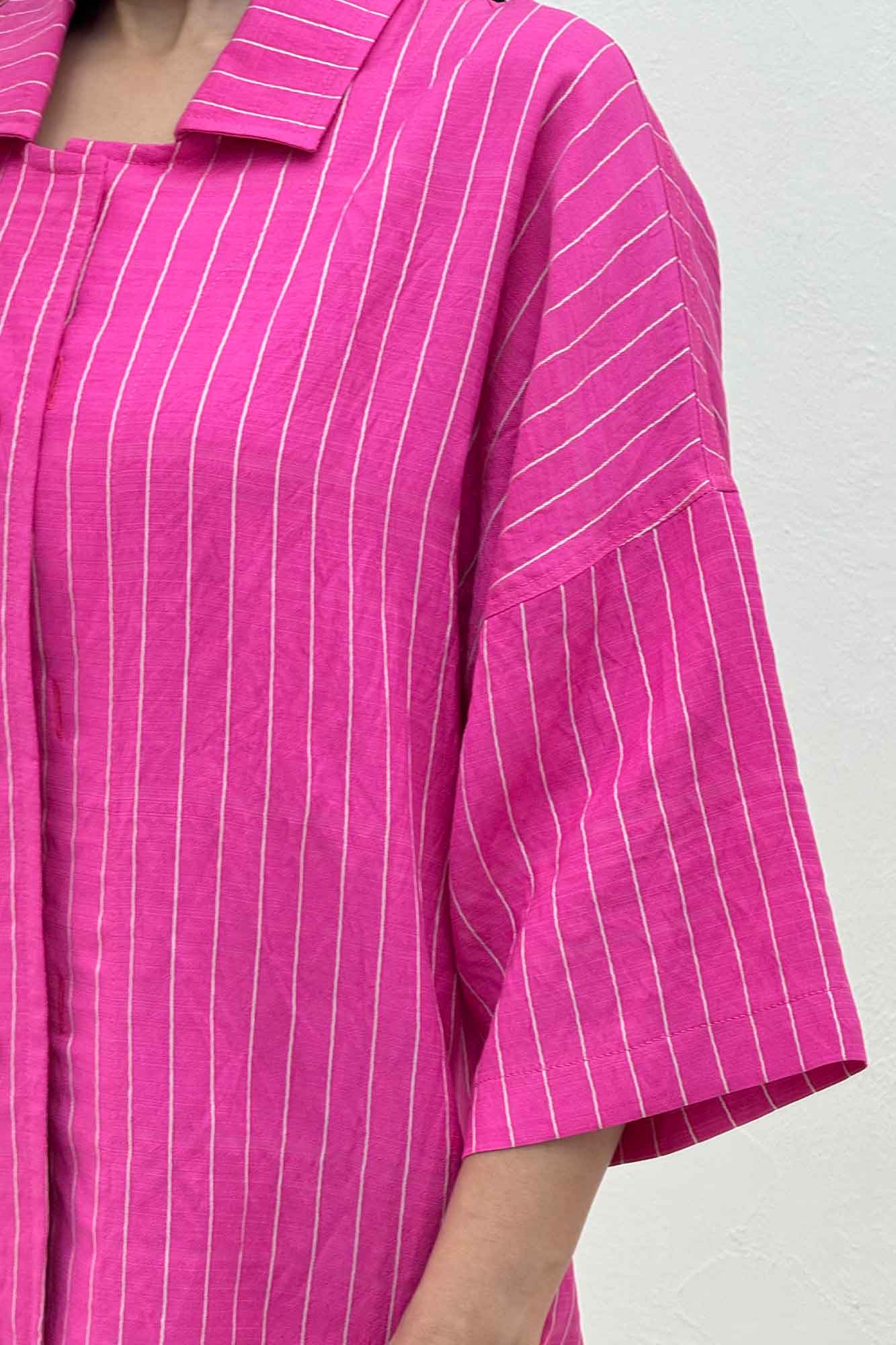 مانتو راه راه یقه شکاری لورنا