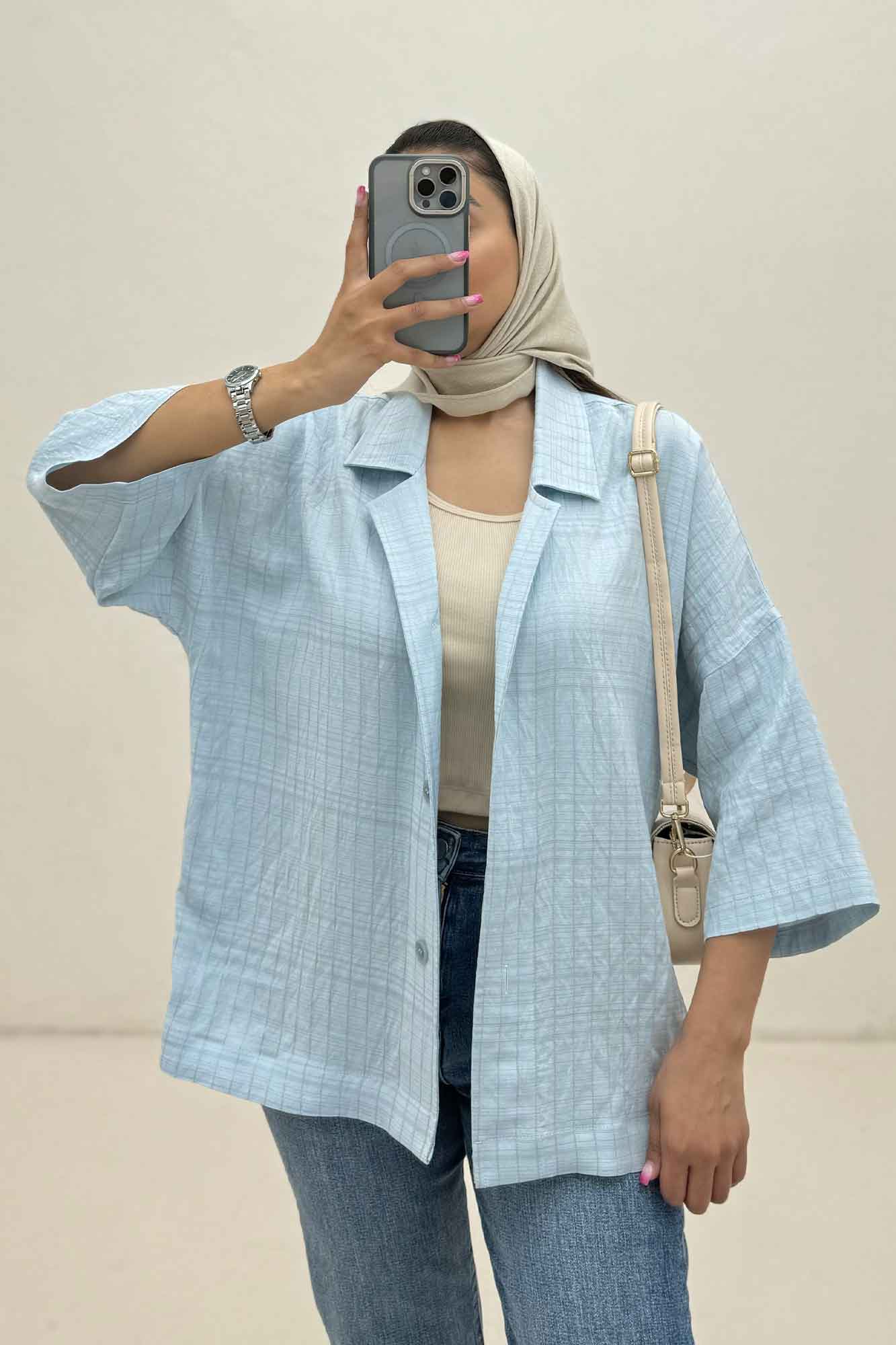 مانتو راه راه یقه شکاری لورنا