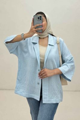 مانتو راه راه یقه شکاری لورنا