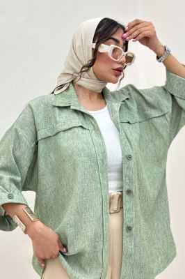 مانتو لینن زارا یراقدار مچ پاکتی