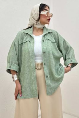 مانتو لینن زارا یراقدار مچ پاکتی