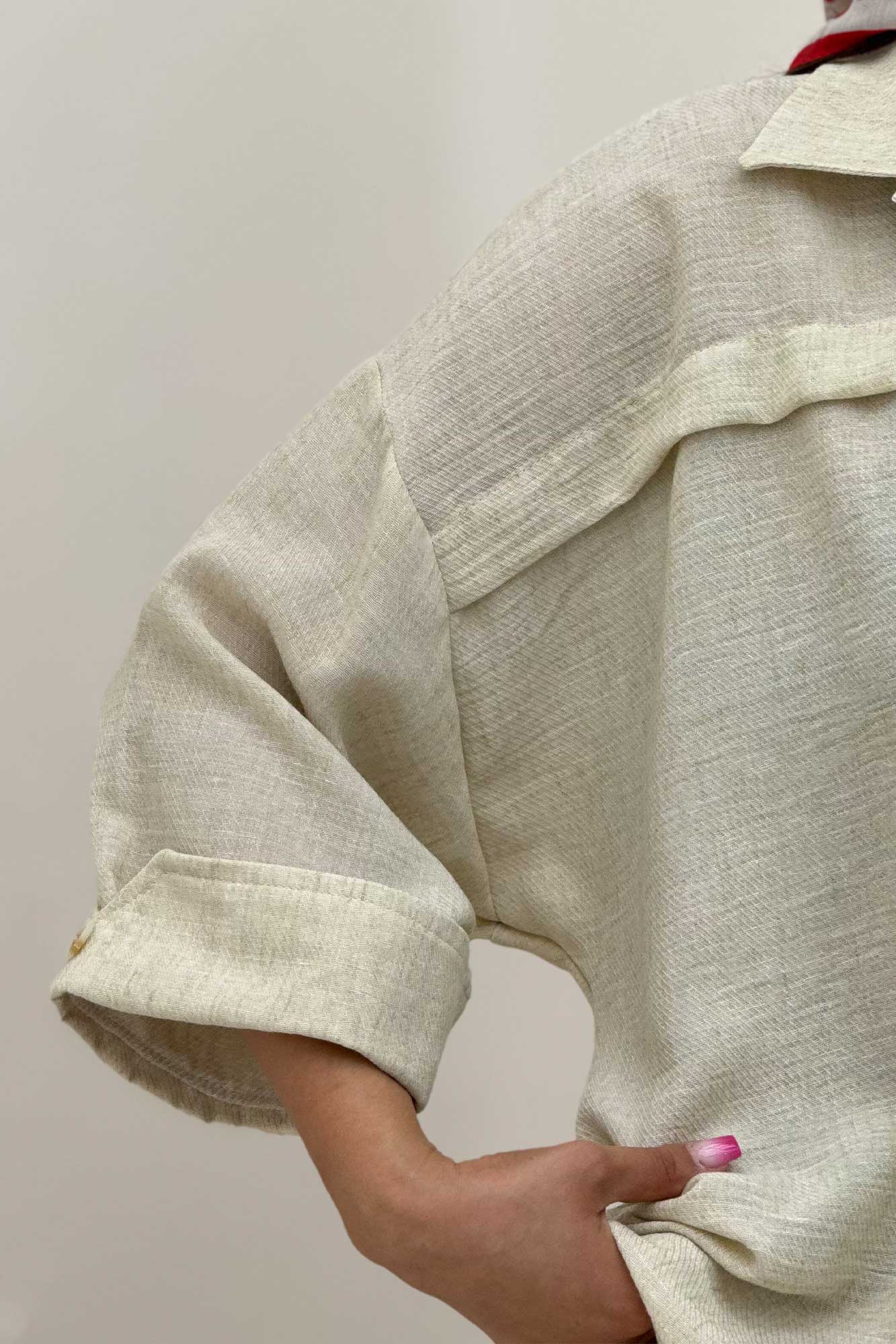 مانتو لینن زارا یراقدار مچ پاکتی