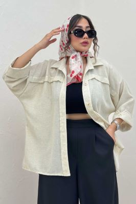 مانتو لینن زارا یراقدار مچ پاکتی