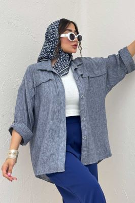 مانتو لینن زارا یراقدار مچ پاکتی