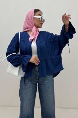 شومیز عروسکی چین دار کریشه