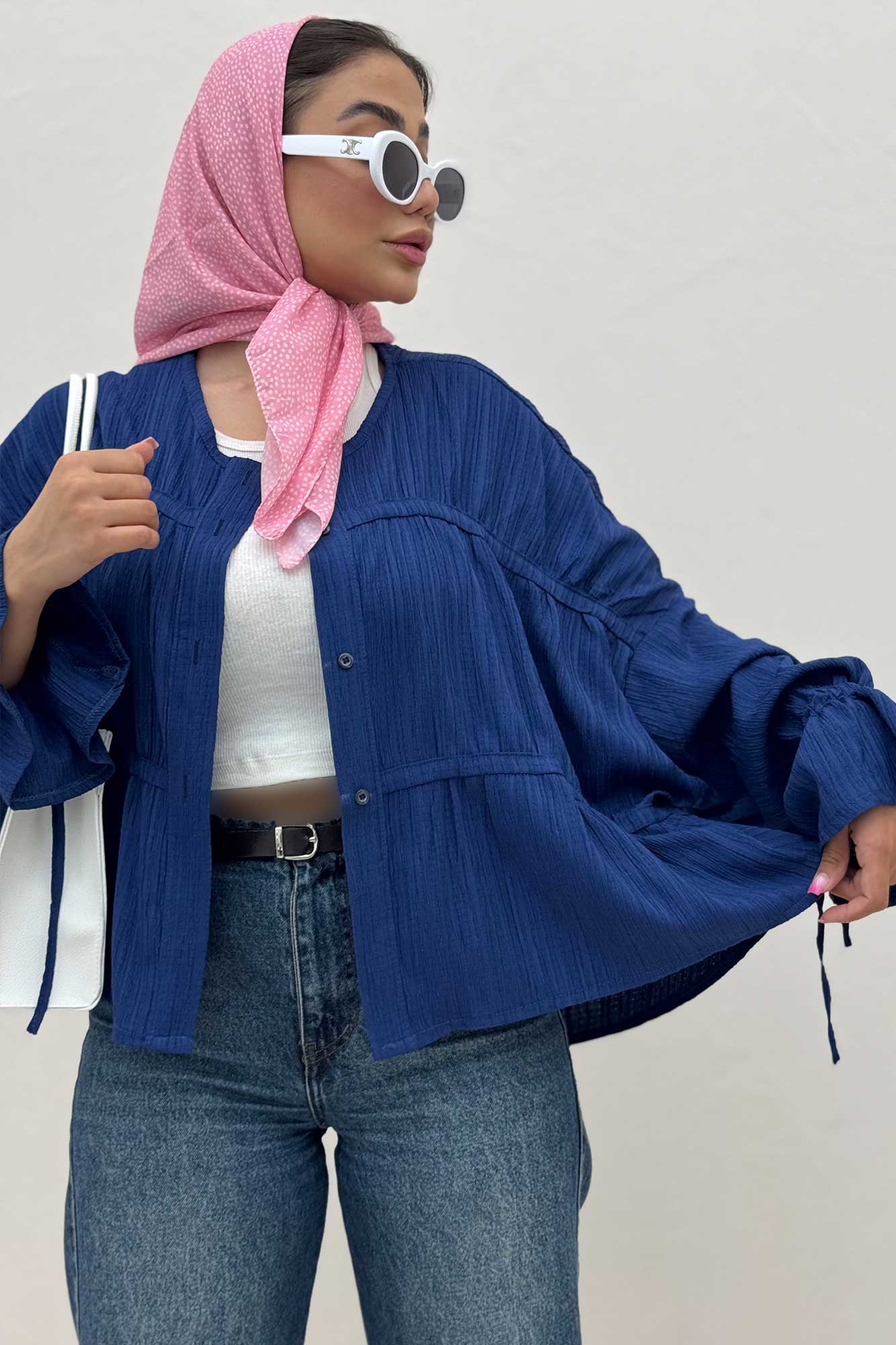 شومیز عروسکی چین دار کریشه