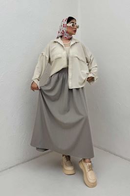 شومیز مانتویی پفکی لبه کات