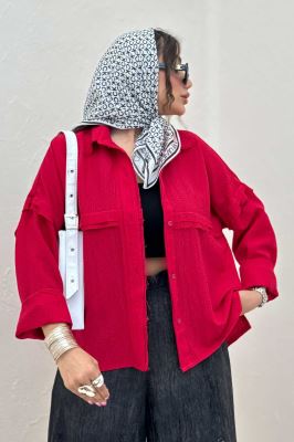 شومیز مانتویی پفکی لبه کات