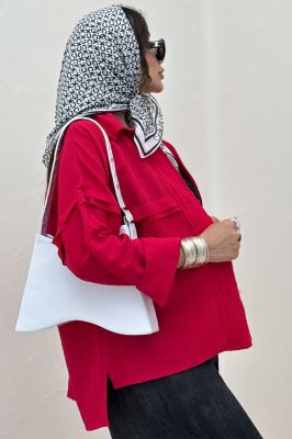 شومیز مانتویی پفکی لبه کات