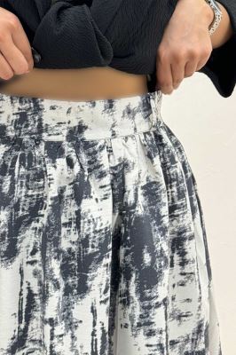 دامن بلند کمر پلدار پرینتی کد3