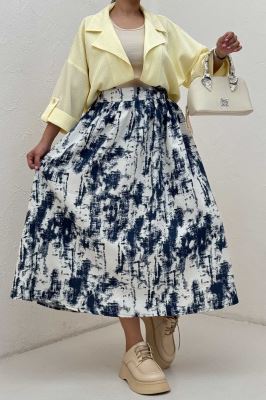 دامن بلند کمر پلدار پرینتی کد3