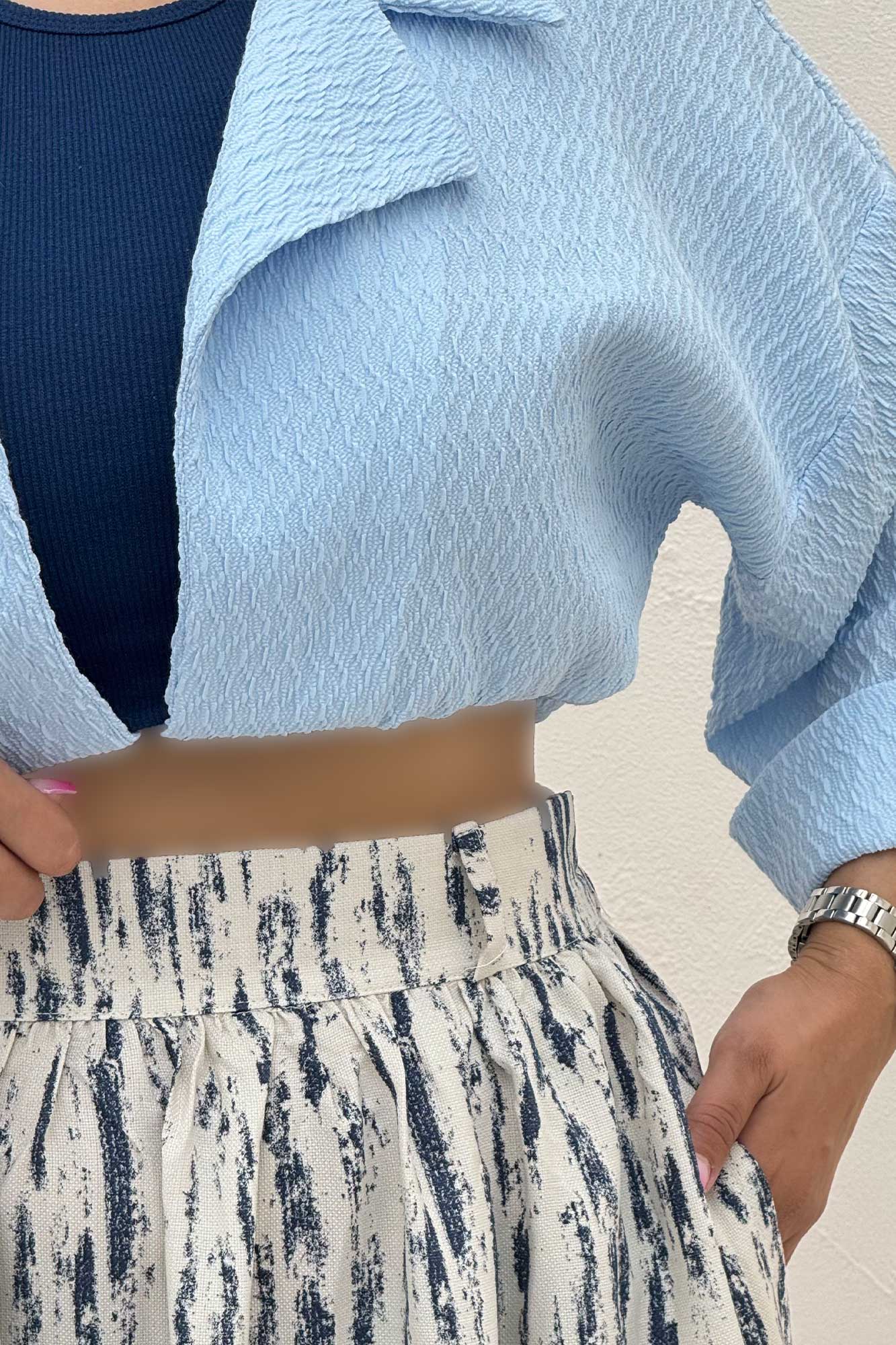 دامن بلند کمر پلدار پرینتی کد5