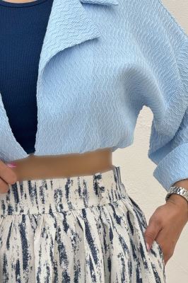 دامن بلند کمر پلدار پرینتی کد5