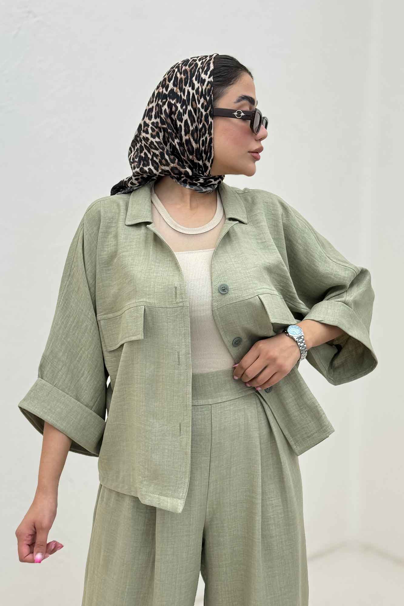 ست شومیز و شلوار شانتون Marla