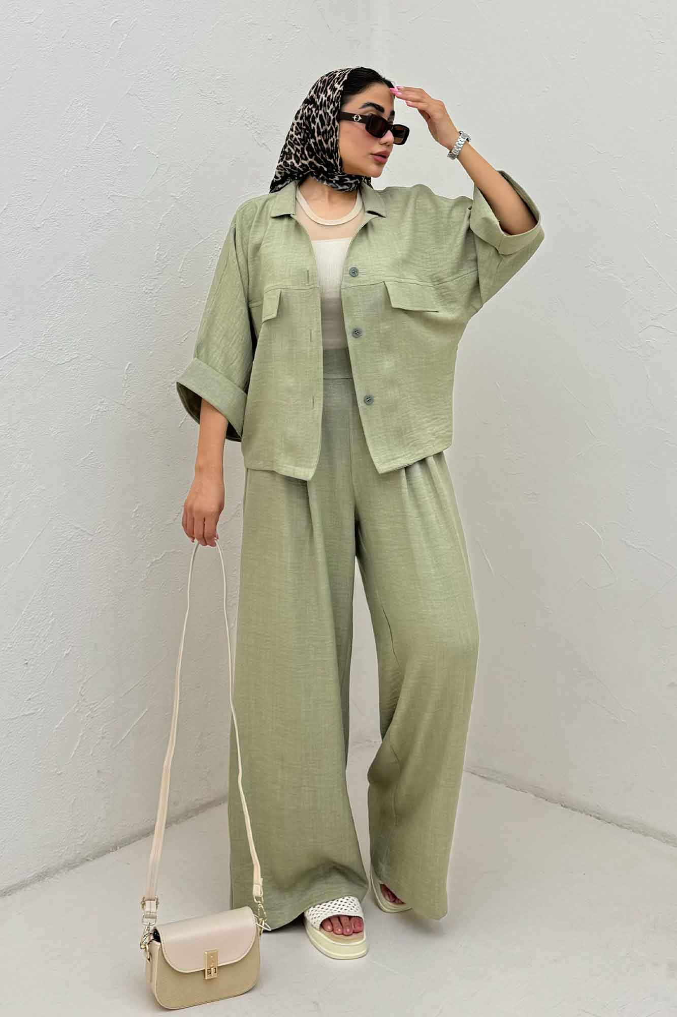 ست شومیز و شلوار شانتون Marla