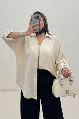 مانتو راه راه استرایپ یقه آبشاری