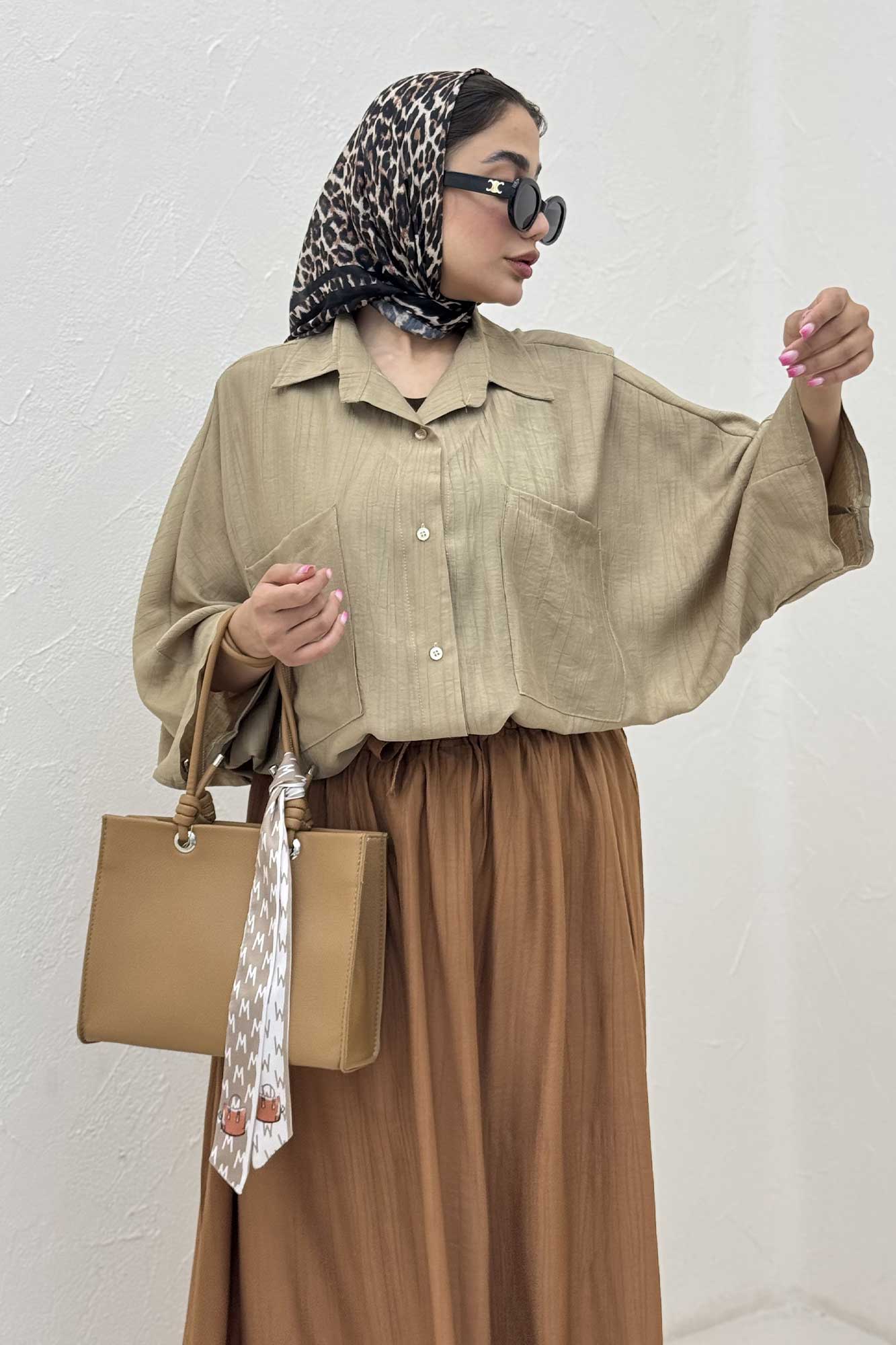 مانتو خفاشی کریشه کاپری