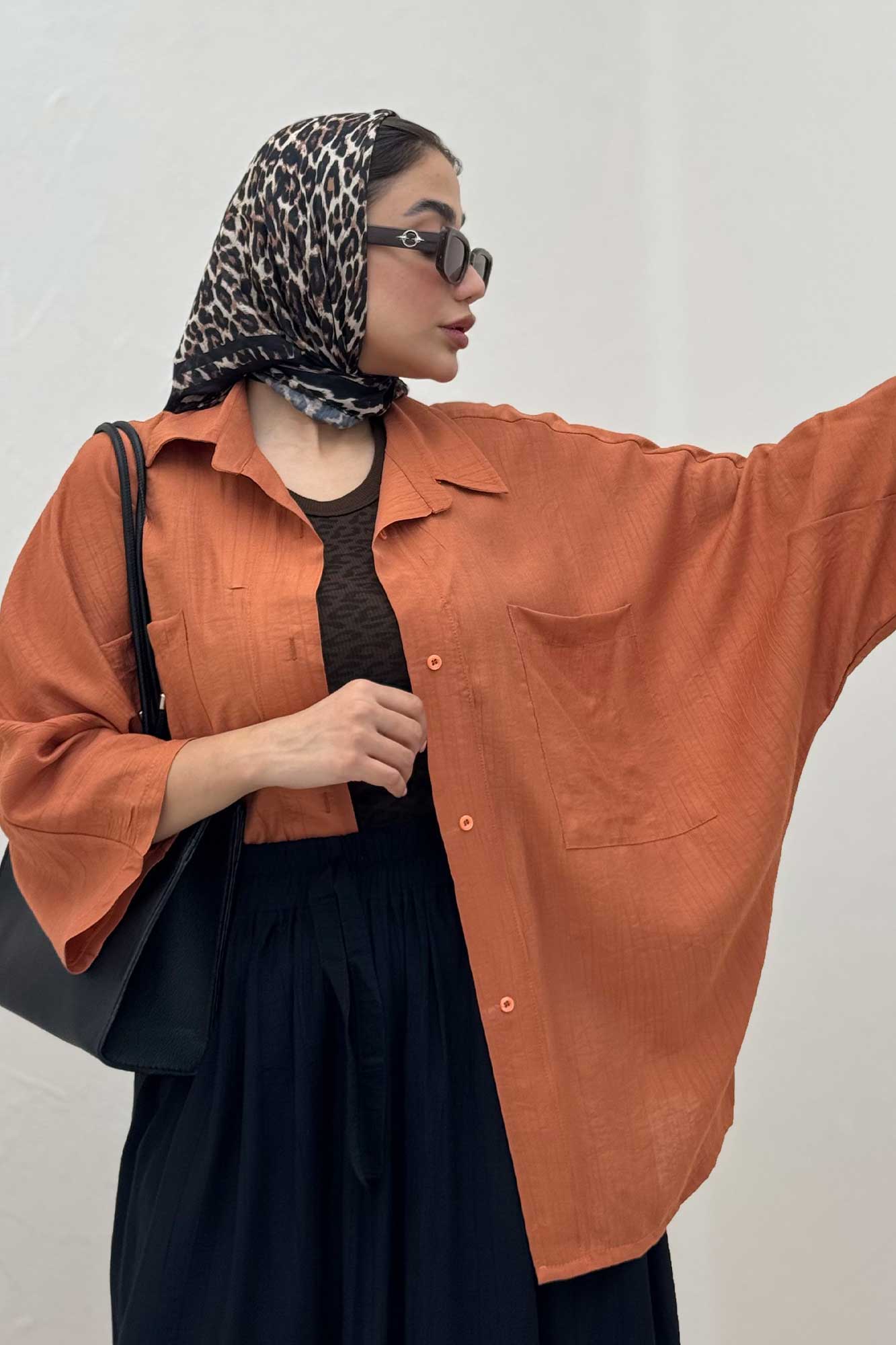 مانتو خفاشی کریشه کاپری