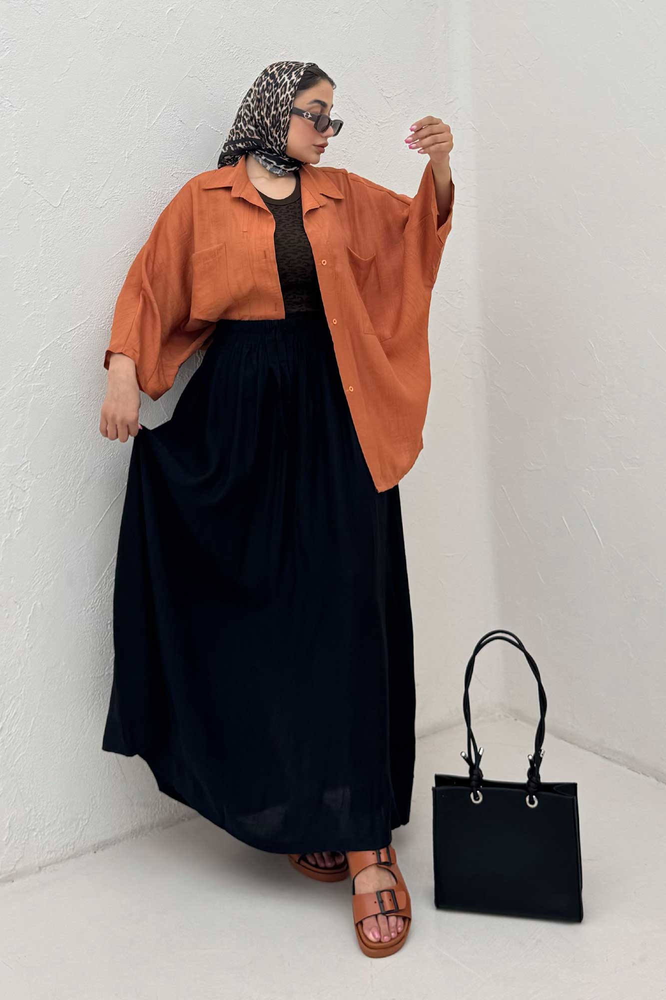 مانتو خفاشی کریشه کاپری