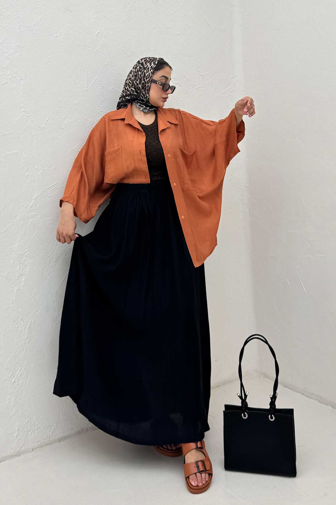 مانتو خفاشی کریشه کاپری